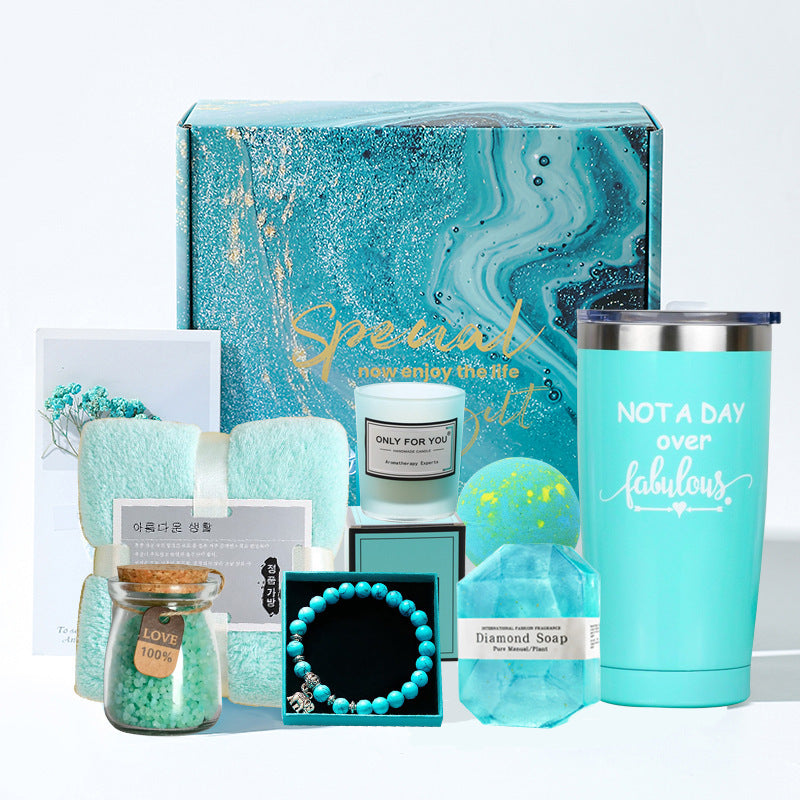 Bath Salts Aromatherapy Candle Gift Set