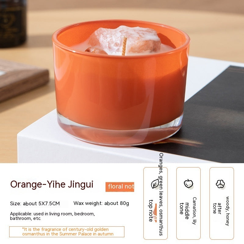 Handmade Crystal Aromatherapy Candle - Various Scents