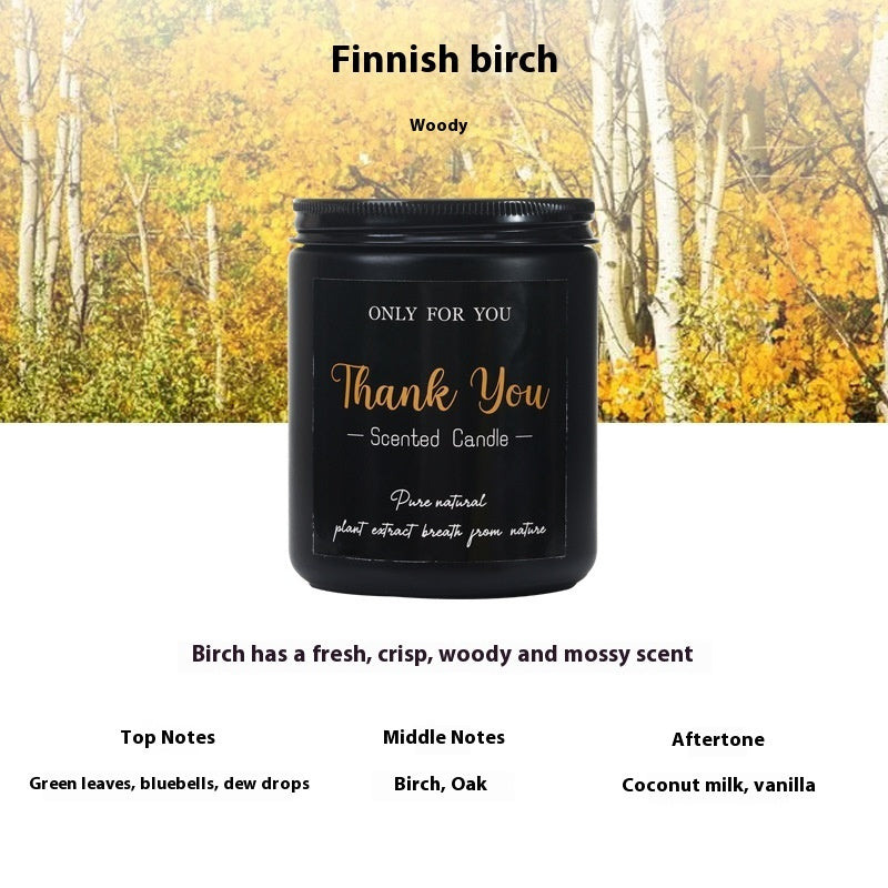 Aromatherapy Candle Black Glass