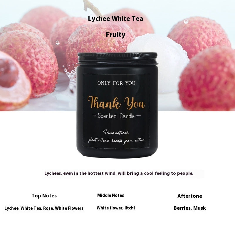 Aromatherapy Candle Black Glass