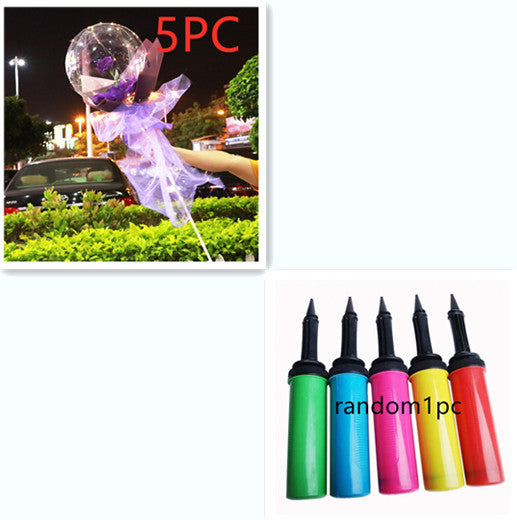 LED Luminous Balloon Rose Bouquet Transparent Ball Rose
