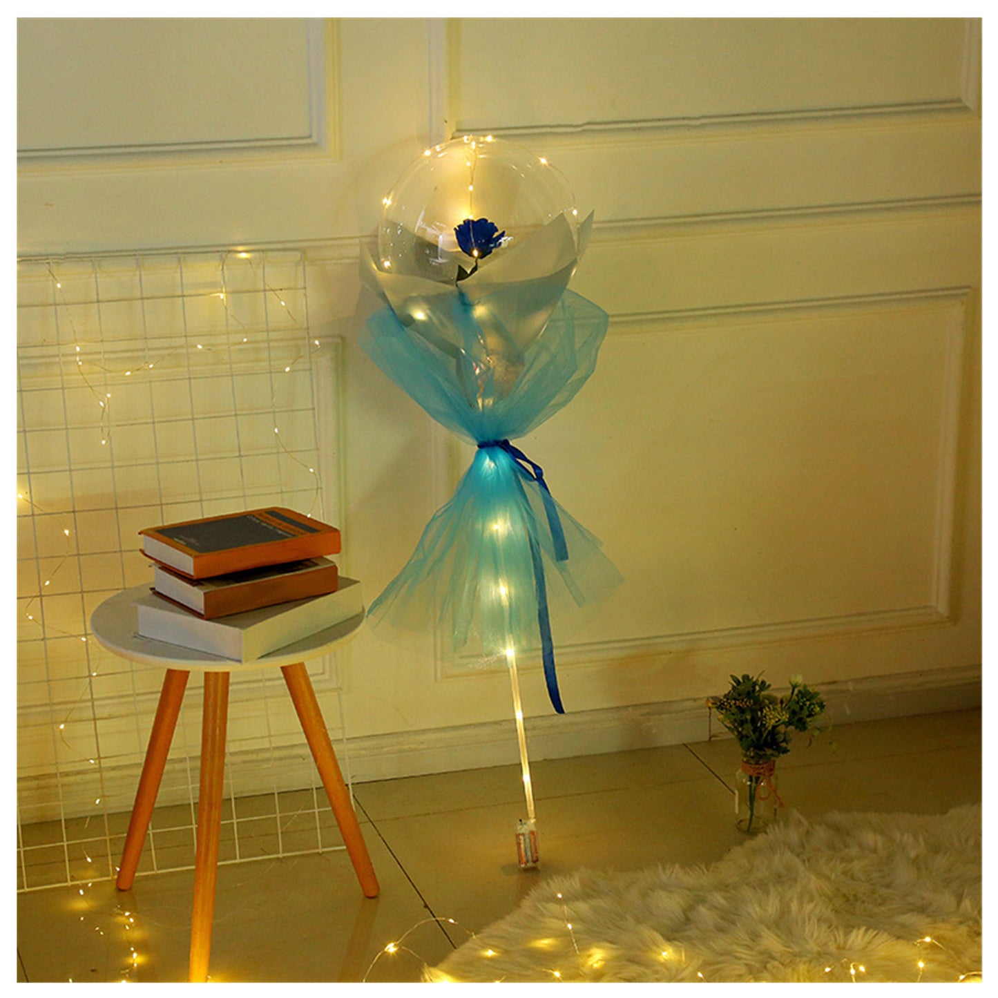 LED Luminous Balloon Rose Bouquet Transparent Ball Rose