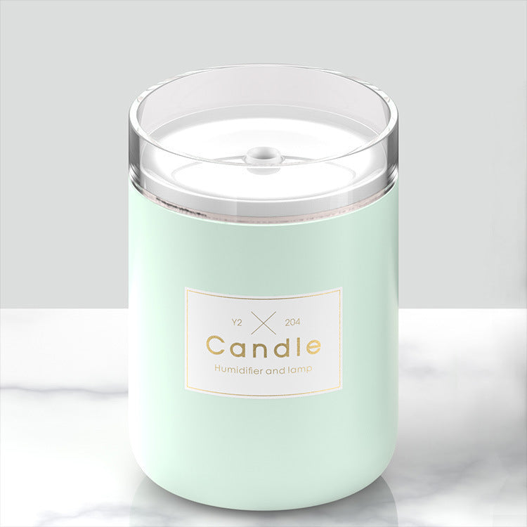 Ultrasonic Air Humidifier Candle Romantic Soft Light USB Essential Oil Diffuser - 80ML
