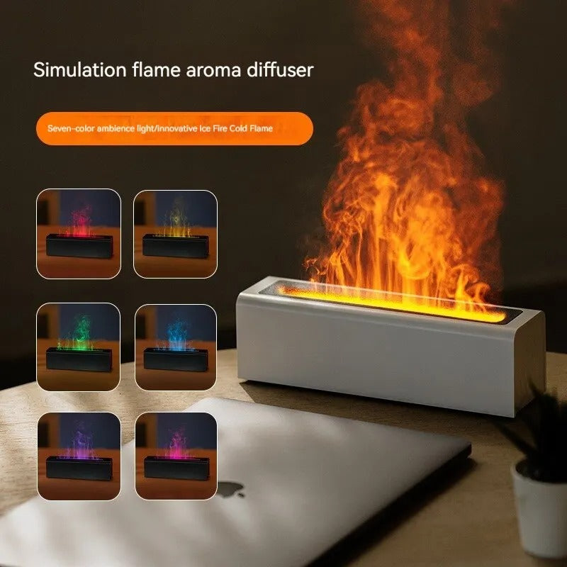 Colorful USB Plug-in Flame Aroma Diffuser