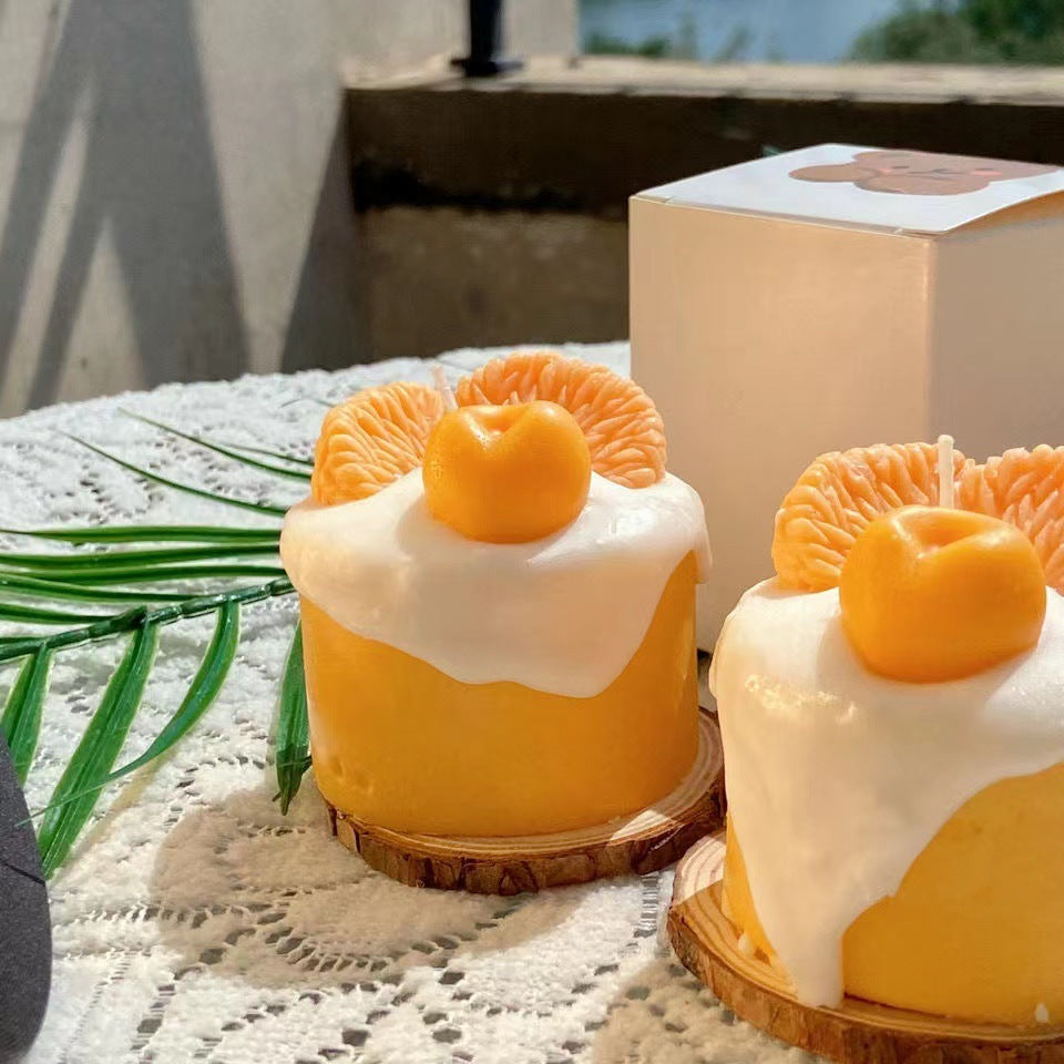 Orange Fruit Cupcake Scented Candles - Various Scents