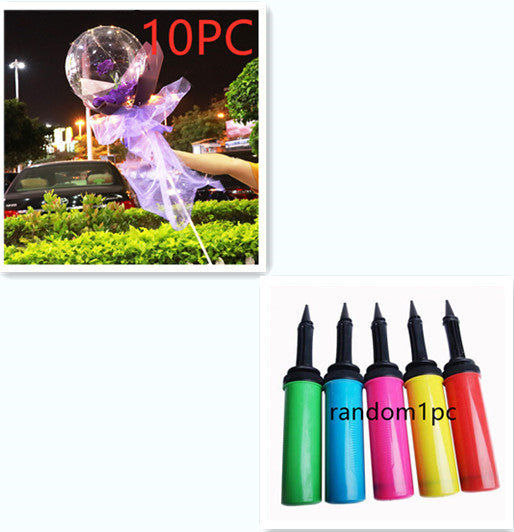 LED Luminous Balloon Rose Bouquet Transparent Ball Rose