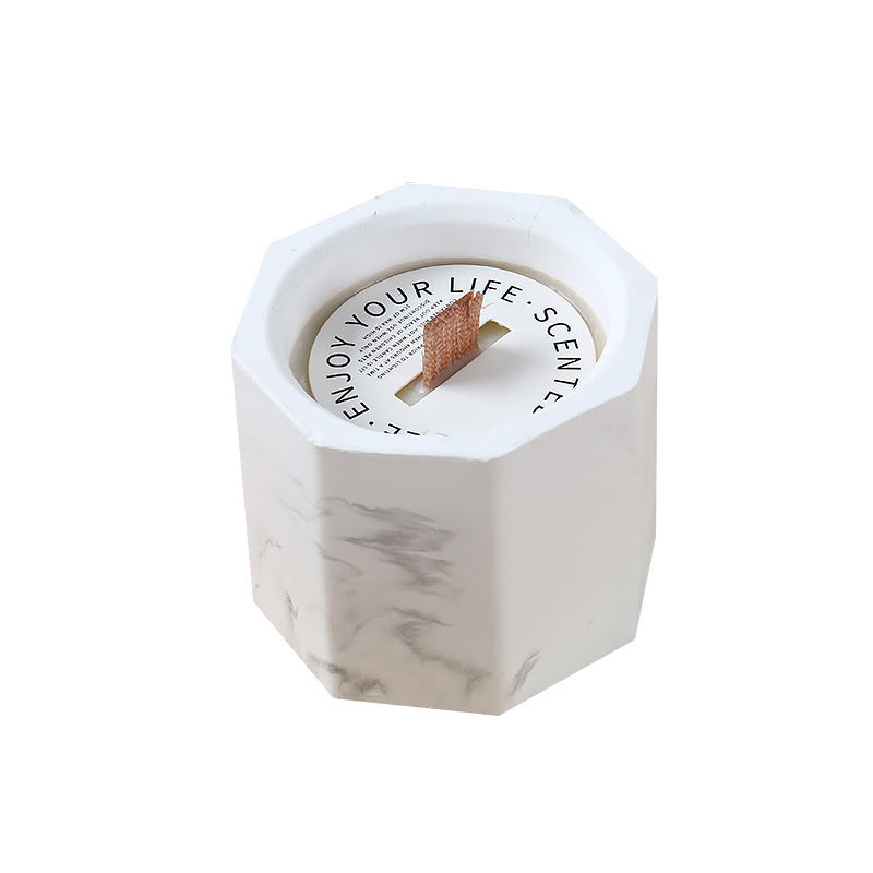 Marble Pattern Gypsum Natural Plant Household Smokeless Aromatherapy Candle