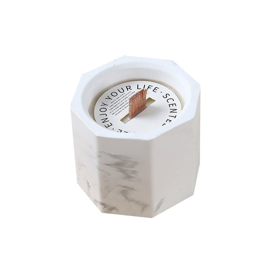 Marble Pattern Gypsum Natural Plant Household Smokeless Aromatherapy Candle