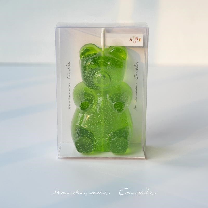 Gummy Bear Shape Handmade Aromatherapy Candle - Juicy Peach Scented