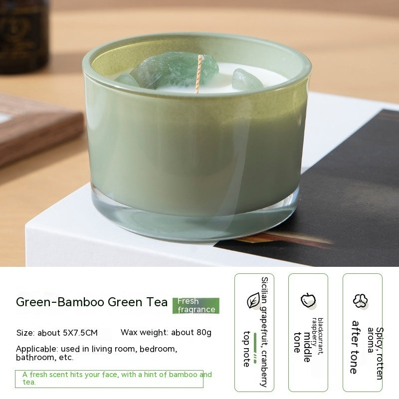 Handmade Crystal Aromatherapy Candle - Various Scents