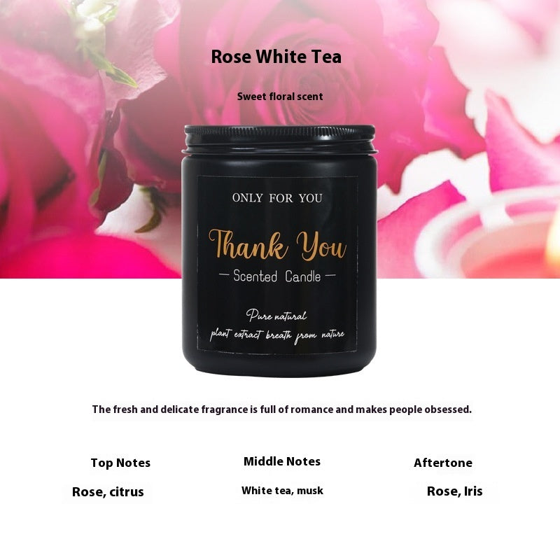 Aromatherapy Candle Black Glass