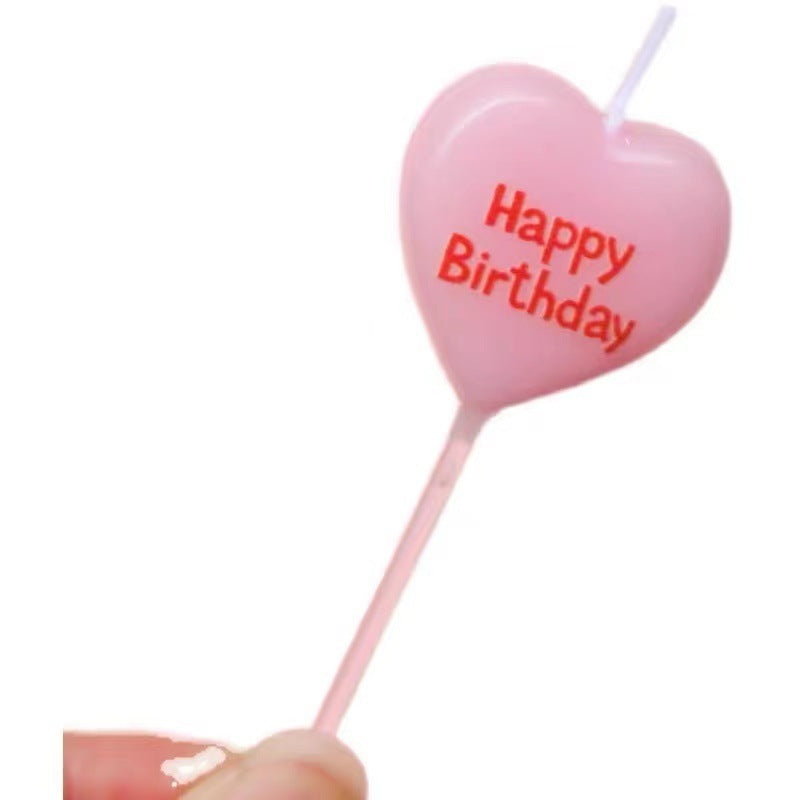 Happy Birthday Heart Shaped Candles