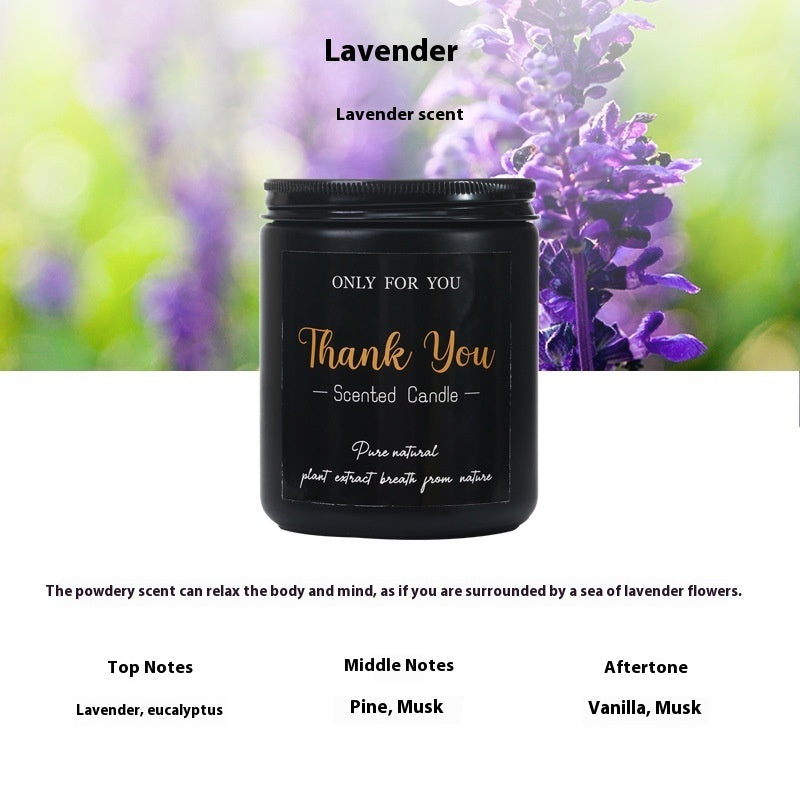 Aromatherapy Candle Black Glass