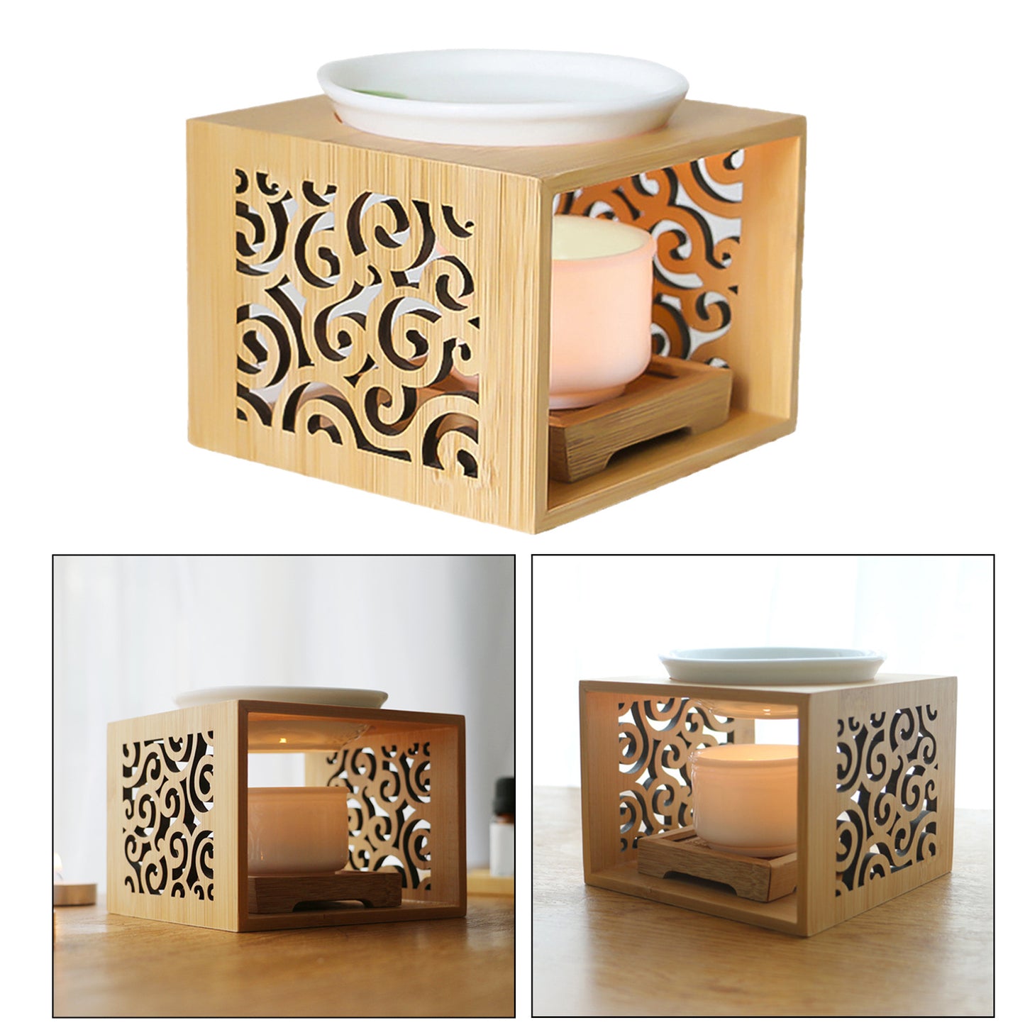 Bamboo Wood Melting Wax/Essential Oil Diffuser