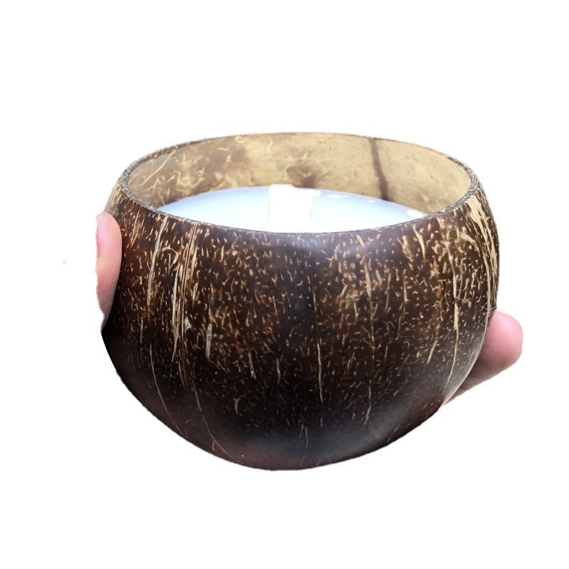 European Aromatherapy Coconut Shell Candle Handmade - Various Scents