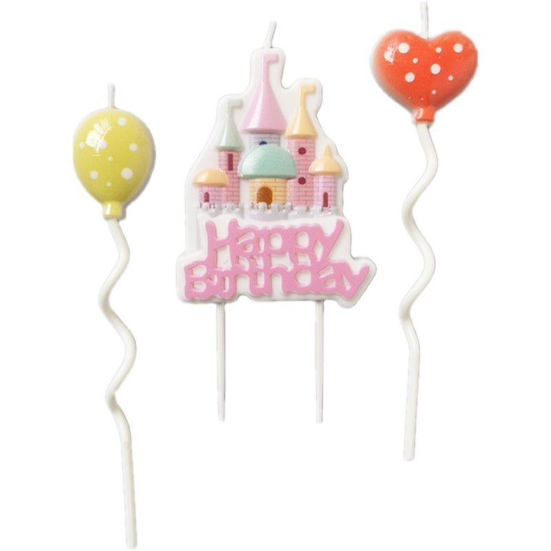 Castle Balloon Birthday Cake Candle