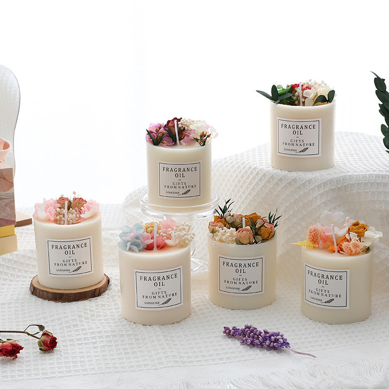 Dried Flower Romantic Candles - Various Scents