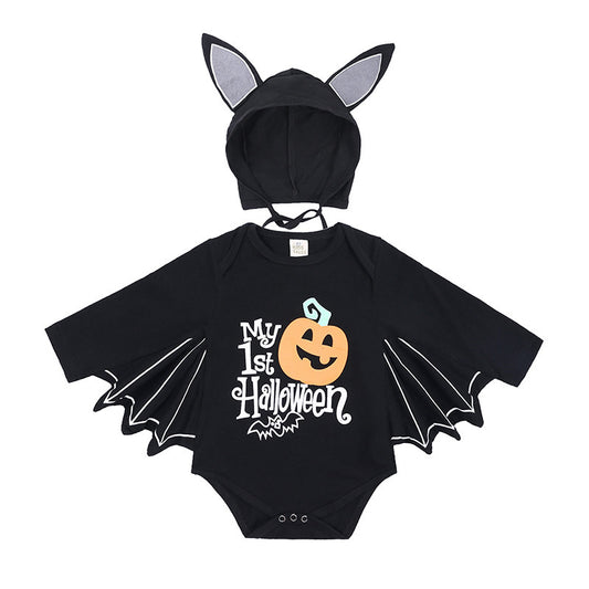 Baby Halloween Long-sleeved Jumpsuit Pumpkin