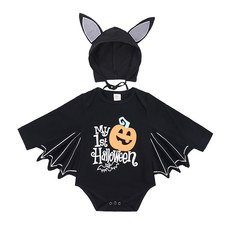 Baby Halloween Long-sleeved Jumpsuit Pumpkin