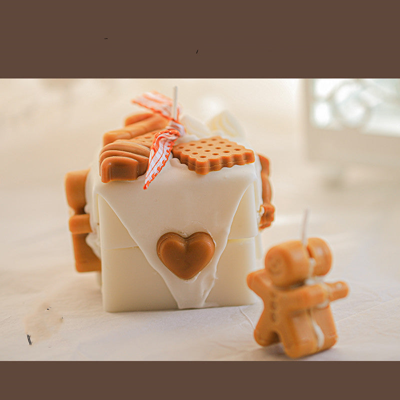 Homemade Gingerbread Man Christmas Candles - Various Scents