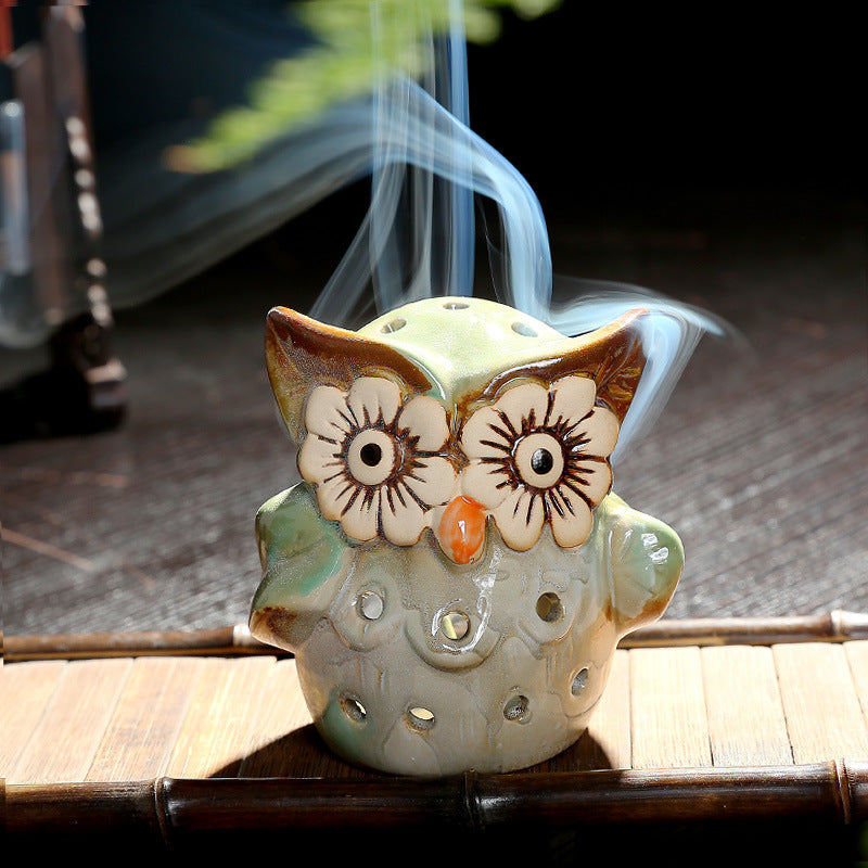 Hollowed Out Owl Aromatherapy Candle