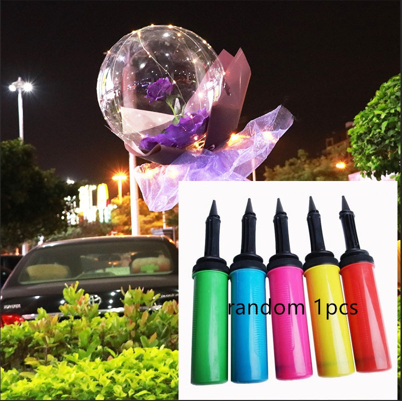 LED Luminous Balloon Rose Bouquet Transparent Ball Rose