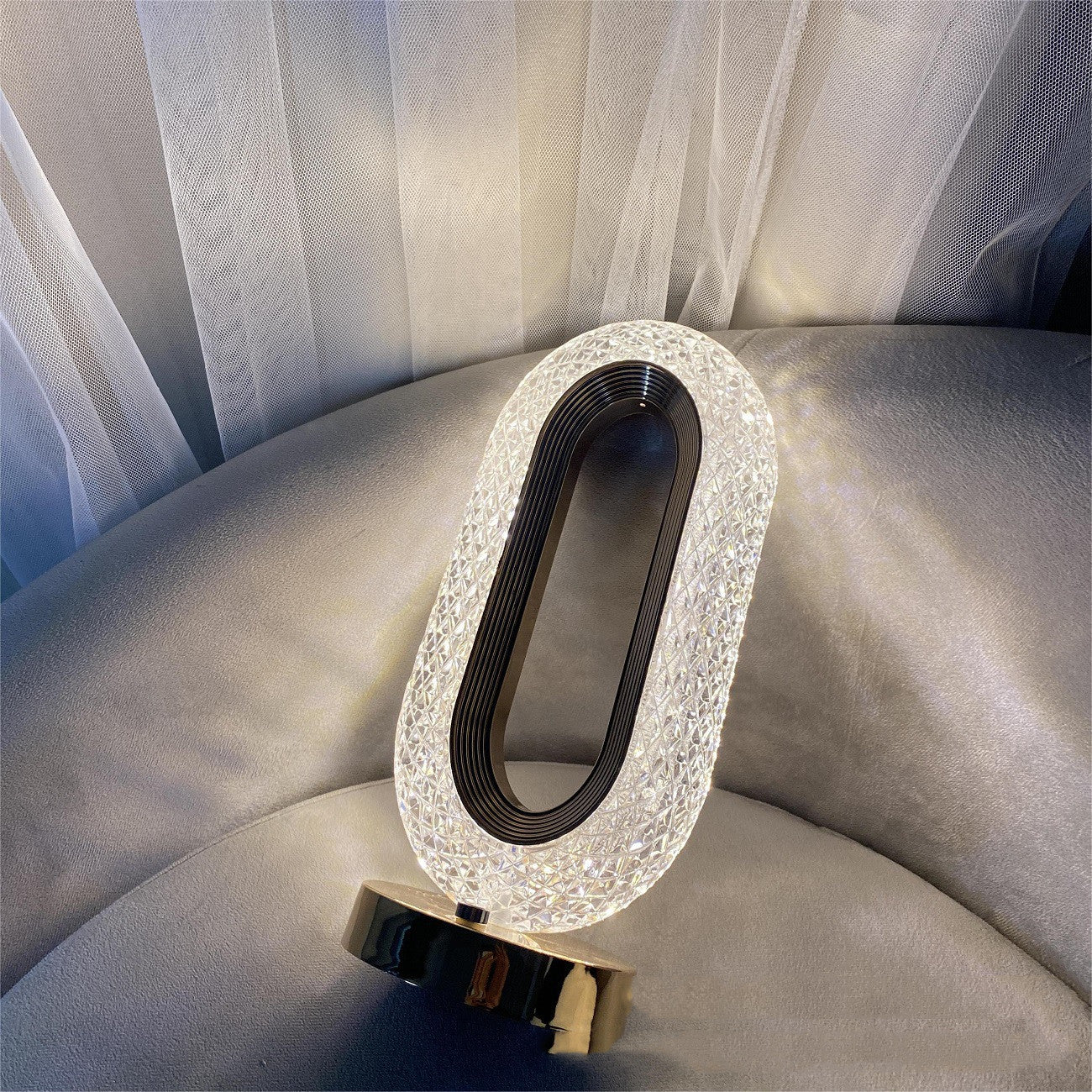 Luxury Touch Desktop Crystal Lamp