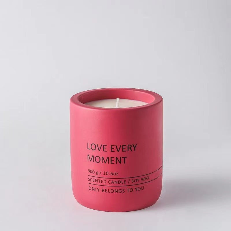 Ceramic Cup Essential Oil Aromatherapy Candles - Various Colors