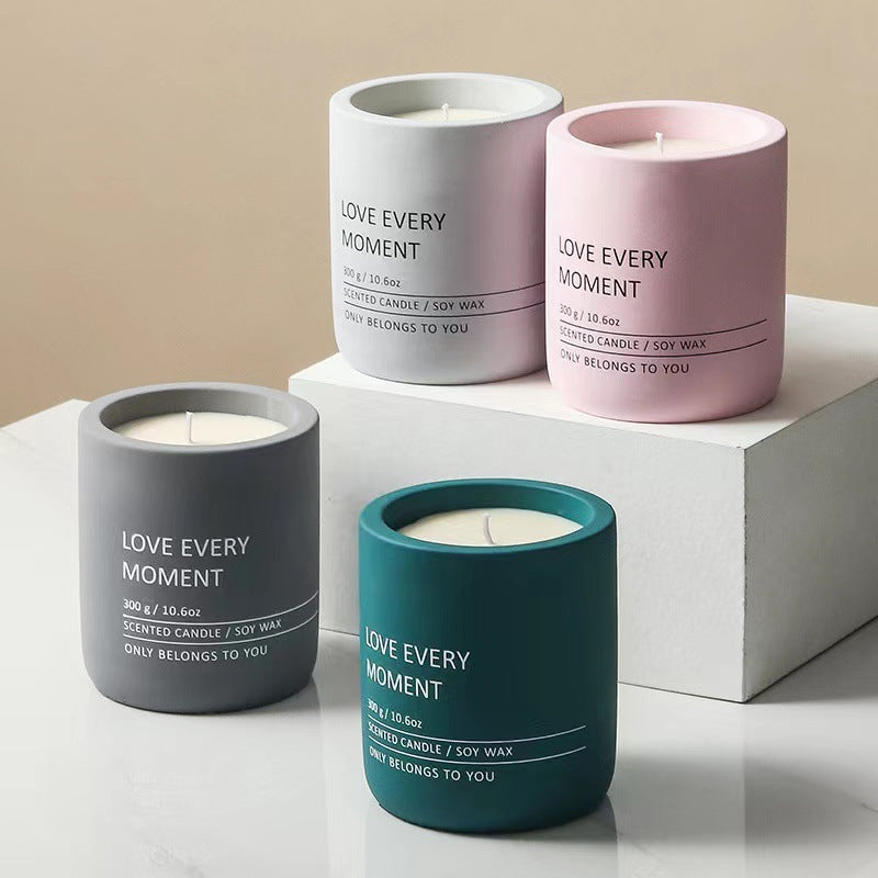 Ceramic Cup Essential Oil Aromatherapy Candles - Various Colors