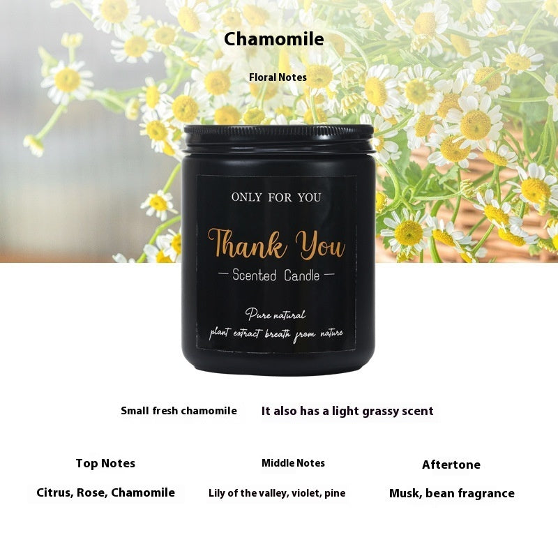 Aromatherapy Candle Black Glass