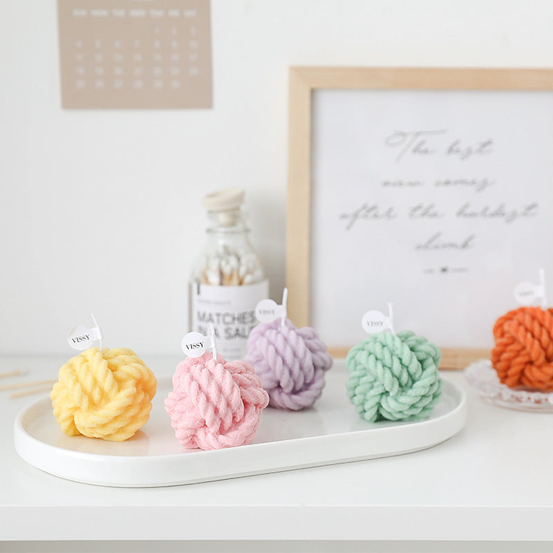 Aromatherapy Small Ball of Wool Shaped Candles