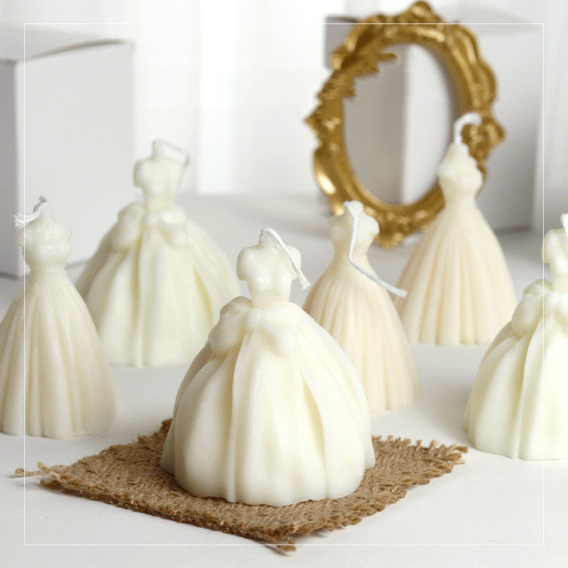 Handmade Wedding Dress Candles