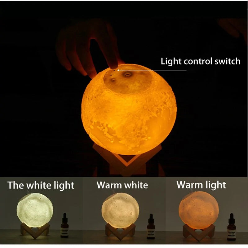 Moon Lamp Aroma Diffuser - 880ml USB
