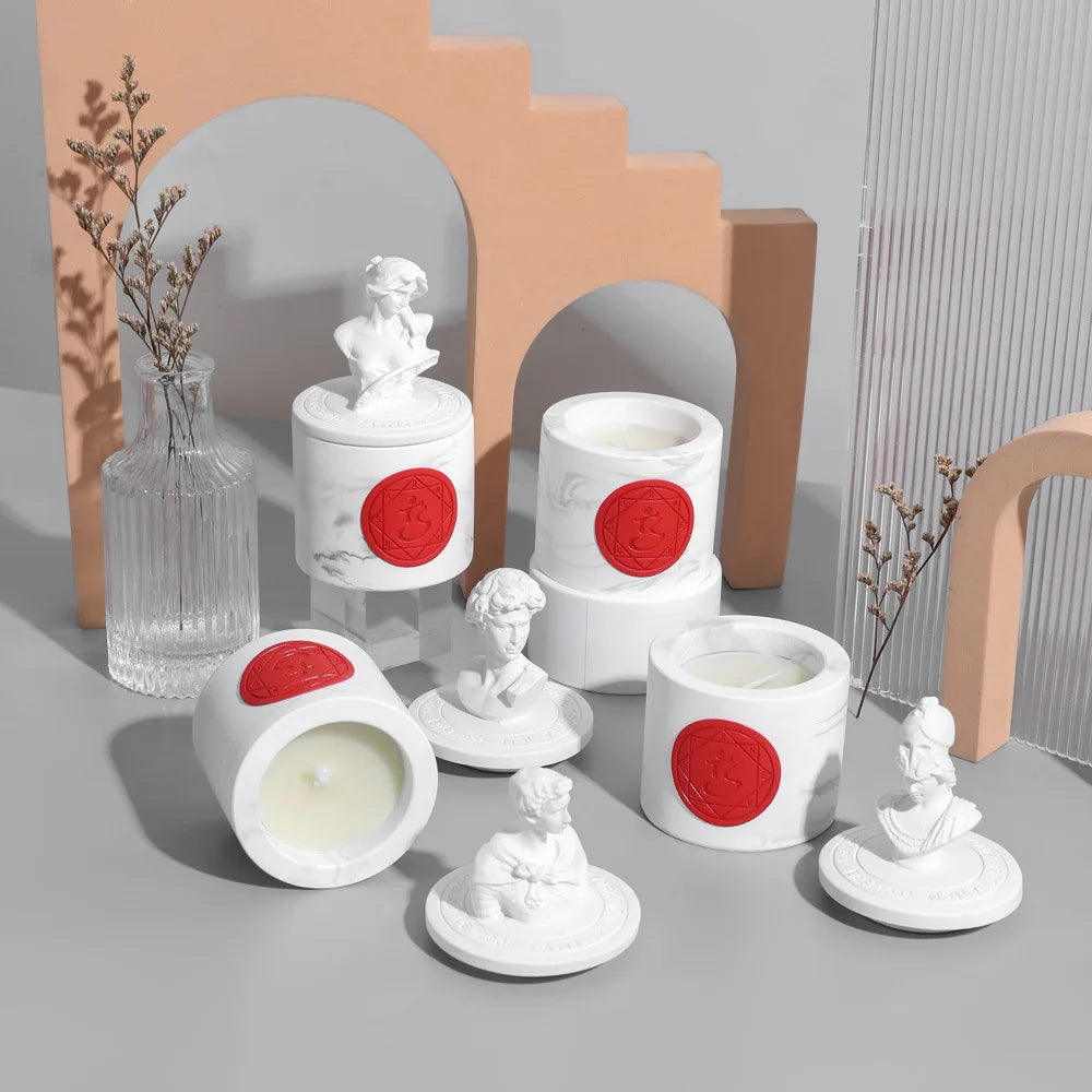 Handmade Gypsum Statue Scented Candles