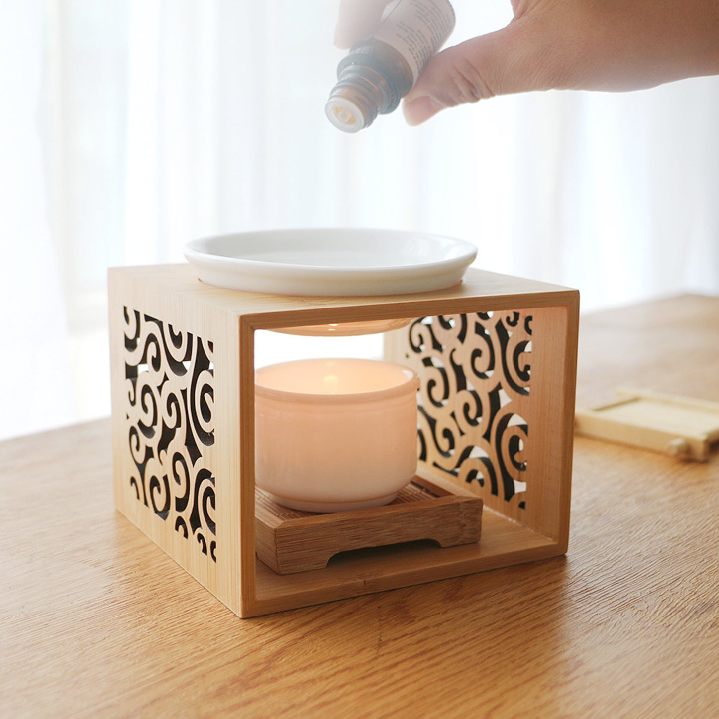 Bamboo Wood Melting Wax/Essential Oil Diffuser