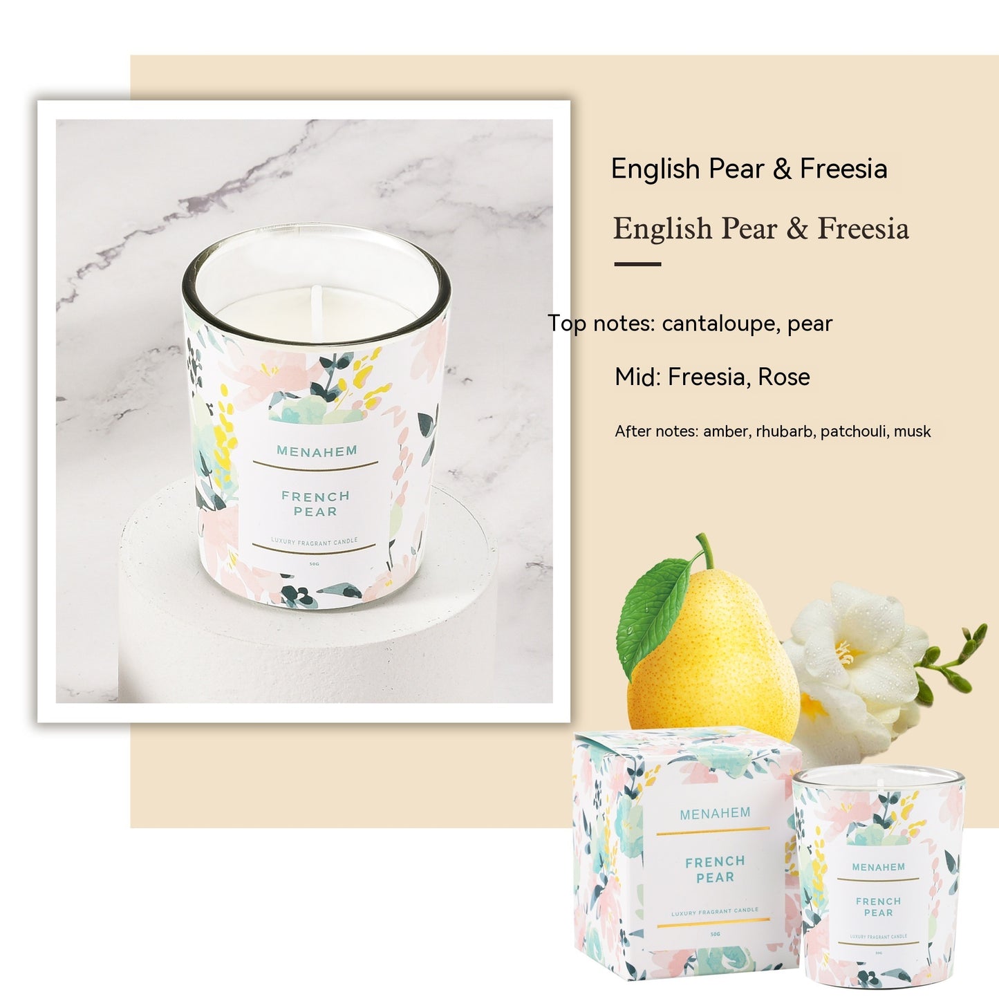 Smoke-free Aromatherapy Flower Candle - Various Scents