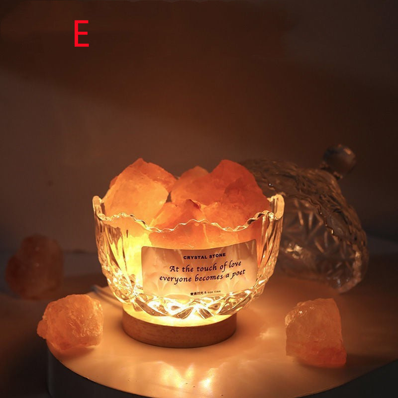 Aromatherapy Mineral Stone Crystal Table Lamp
