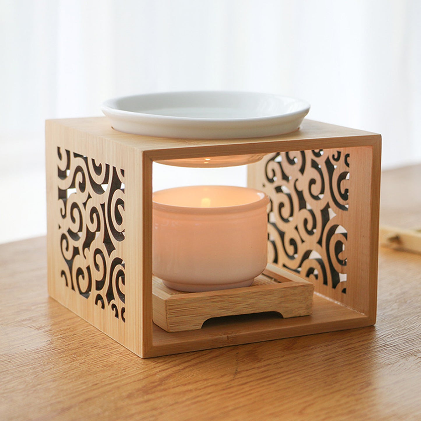 Bamboo Wood Melting Wax/Essential Oil Diffuser