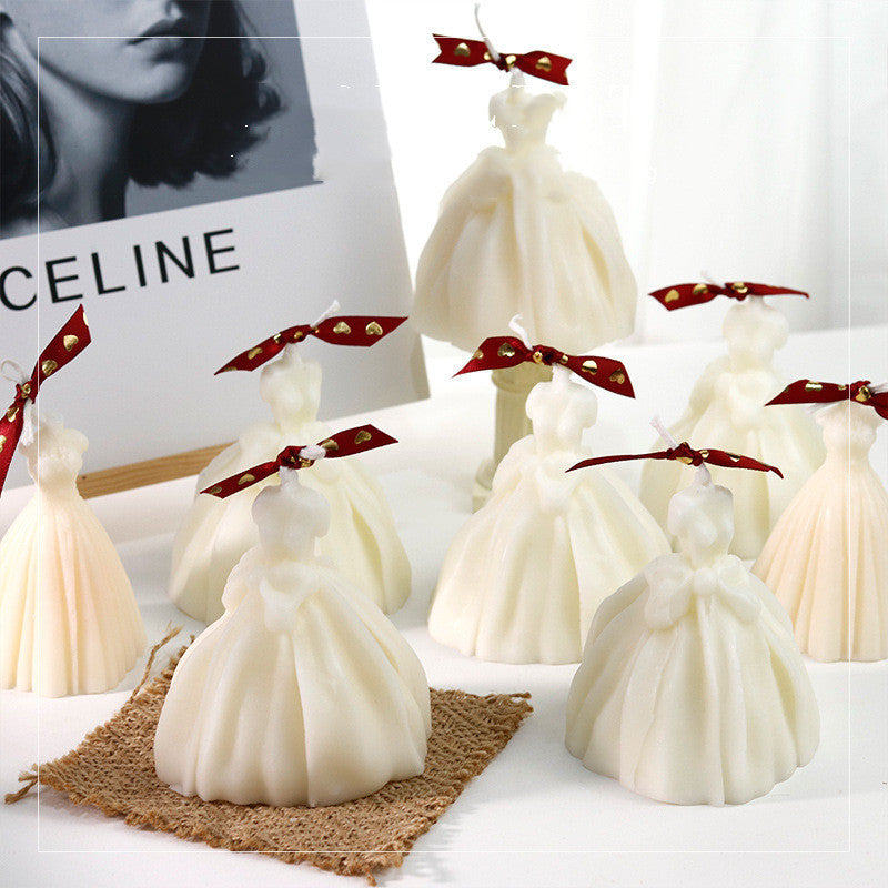 Handmade Wedding Dress Candles