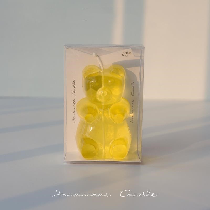 Gummy Bear Shape Handmade Aromatherapy Candle - Juicy Peach Scented