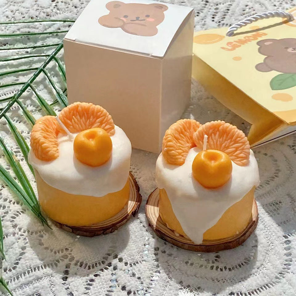 Orange Fruit Cupcake Scented Candles - Various Scents