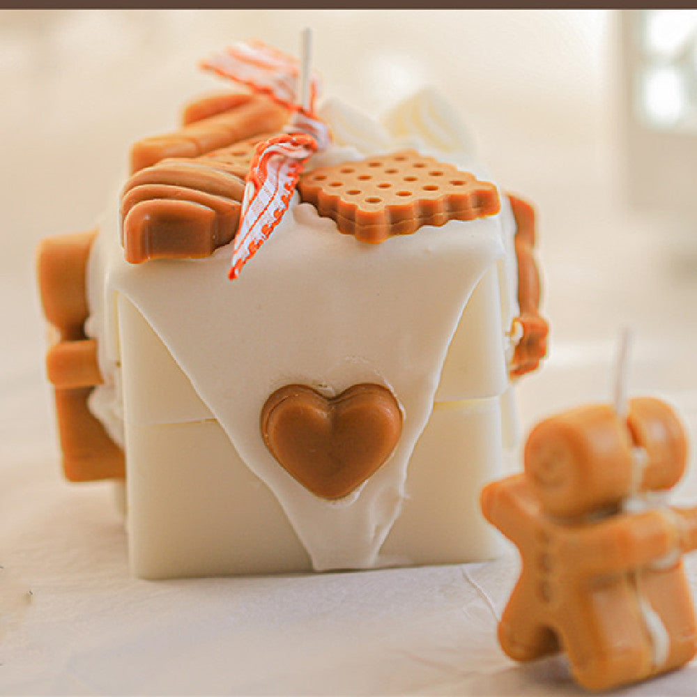 Homemade Gingerbread Man Christmas Candles - Various Scents