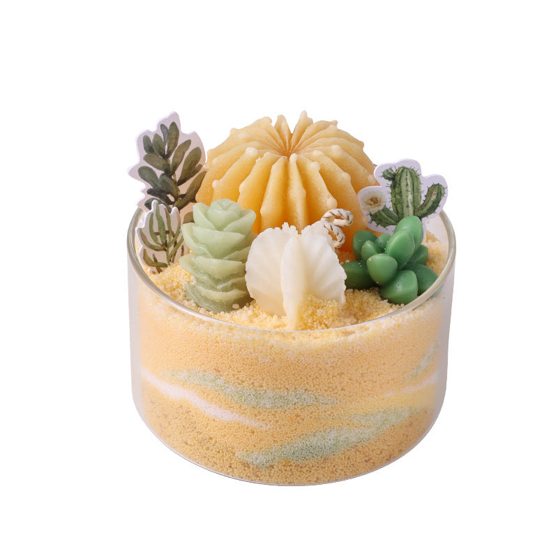 Aromatherapy Candle Succulent Plant Cactus