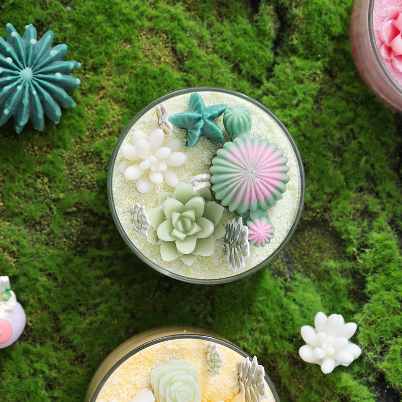 Aromatherapy Candle Succulent Plant Cactus