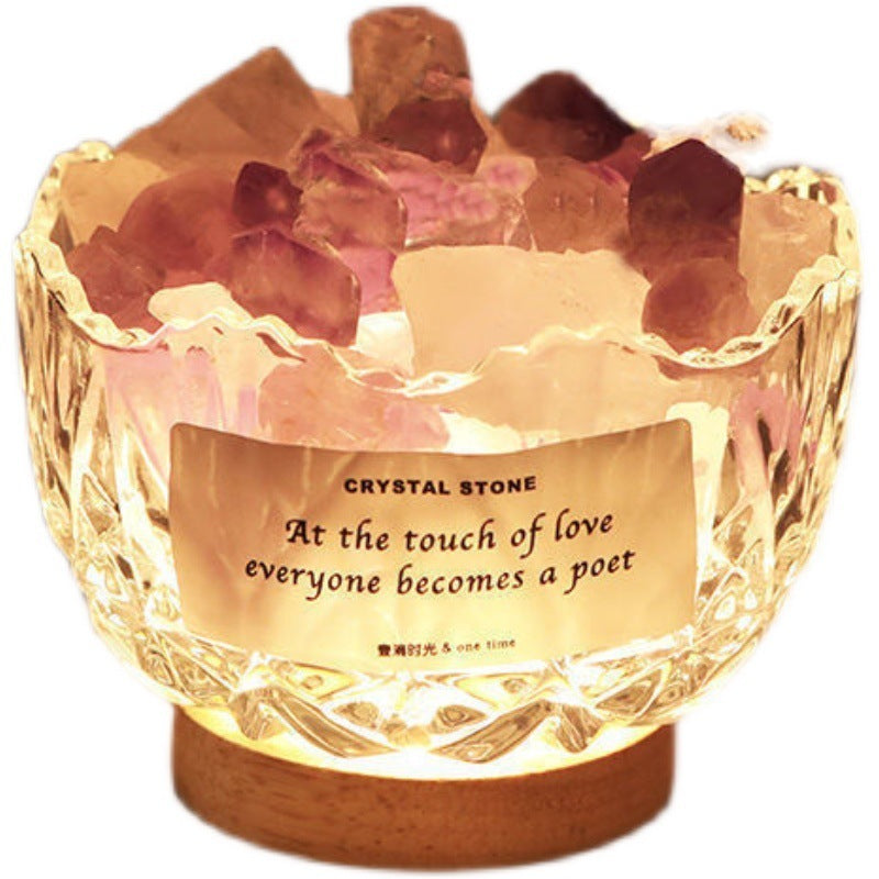 Aromatherapy Mineral Stone Crystal Table Lamp
