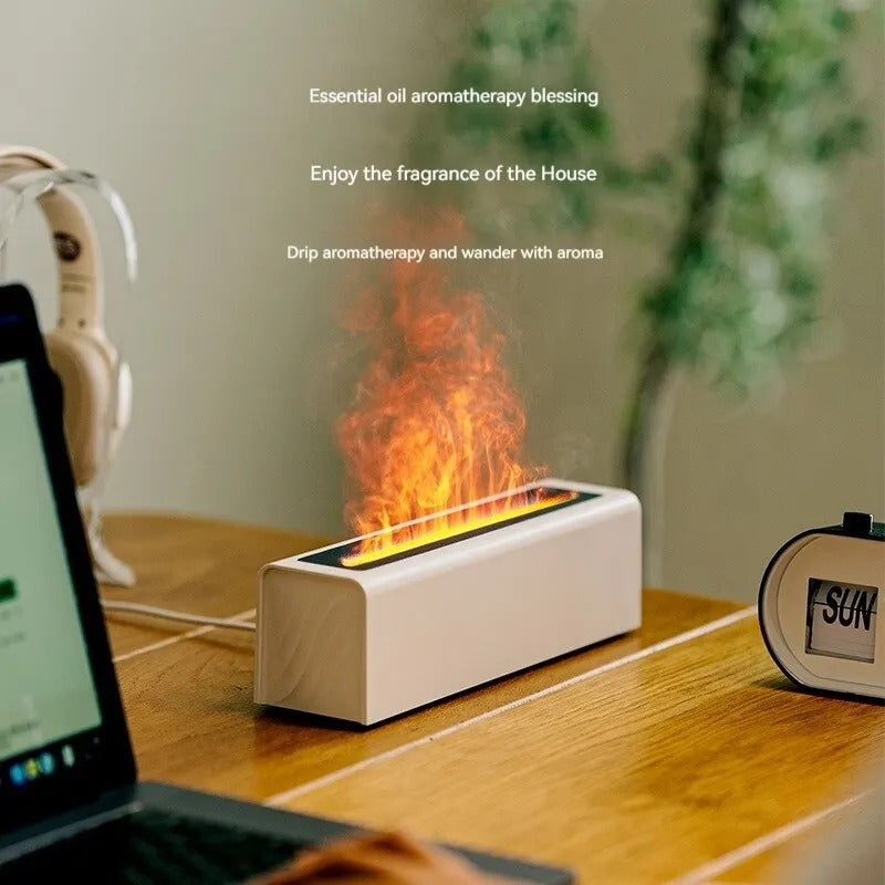 Colorful USB Plug-in Flame Aroma Diffuser