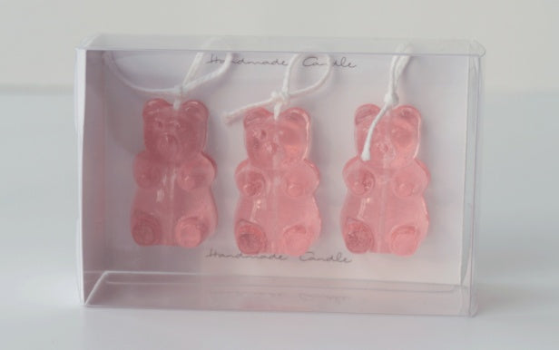 Gummy Bear Shape Handmade Aromatherapy Candle - Juicy Peach Scented