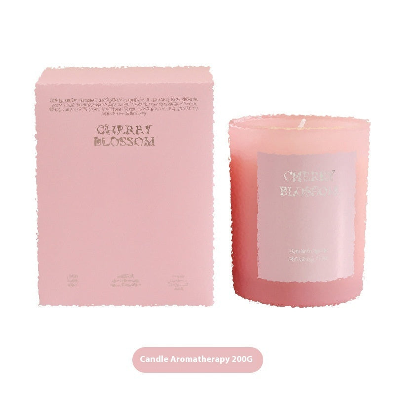 Cherry Blossom Scented Aromatherapy Crystal Candle in Gift Box