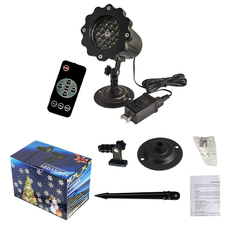 LED Christmas Blizzard Snowflake Laser Light Projector