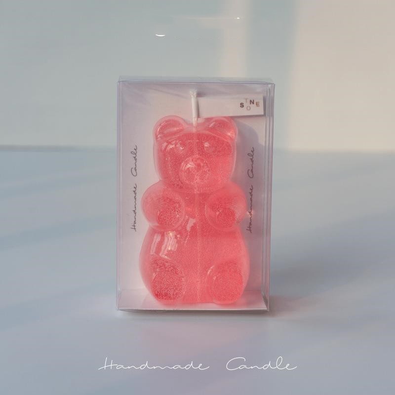 Gummy Bear Shape Handmade Aromatherapy Candle - Juicy Peach Scented